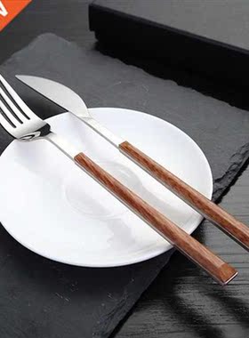 24pcs Kitchen Cutlery Set Utensils Stainless Steel Fork Spoo