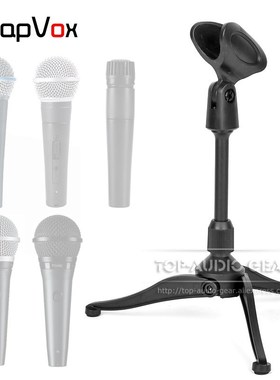Tabletop Tripod Microphone Stand For SHURE SM58 SM 58 57 58S