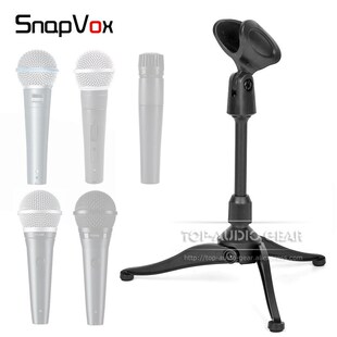 Tabletop Tripod Microphone Stand For SHURE SM58 SM 58 57 58S