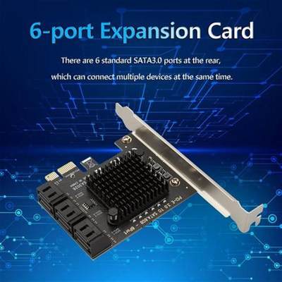 6 Ports SATA PCIe Adapter SATA III to PCI Express 3.0 X1 Con