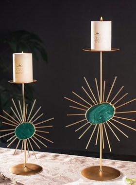Nordic Desk Agate Candle Stick Decoration Home Room Artwork