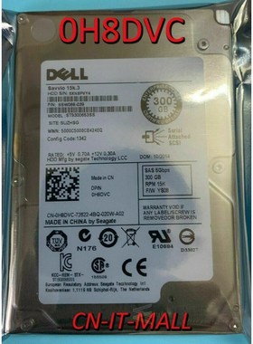 2.5 0H8DVC 0NWH7V ST9300653SS 300GB 15000 RPM 64MB Cache SAS