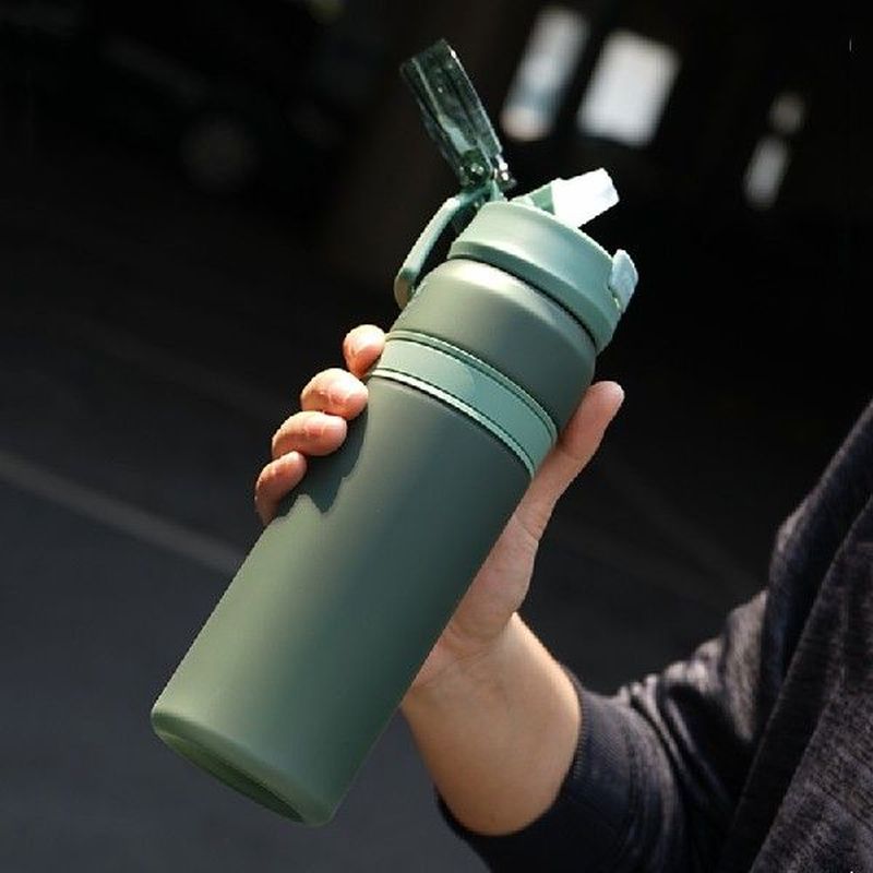 6 Colors Portable Tritan Material Water Bottle With Straw