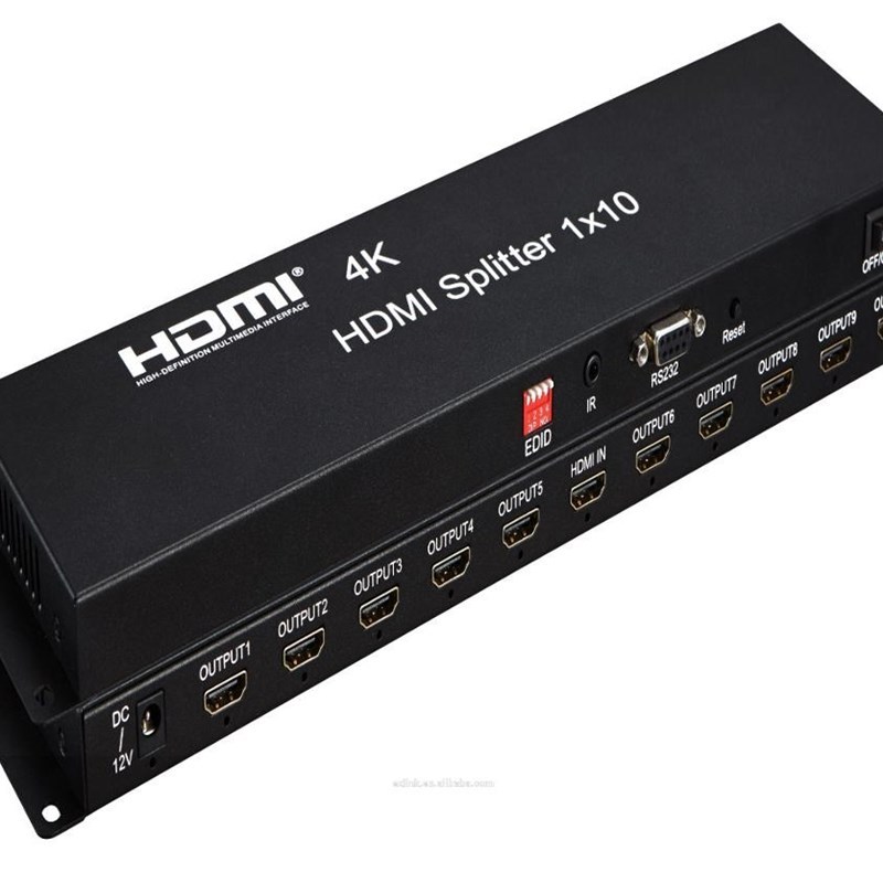 New Arrival 4K 3D HDMI Splitter 1x10 High Quality 1 In 10 O