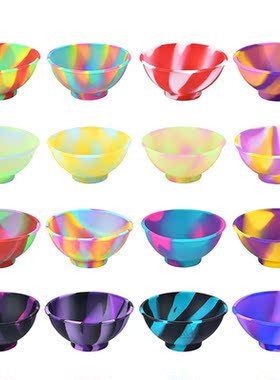 16pcs Set Silicone Bowls Multicolored Reusable Container Dis