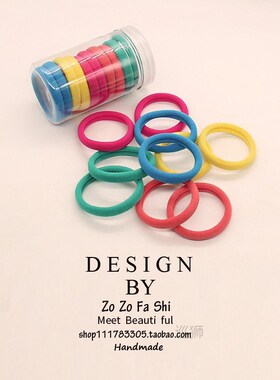 10 seamless hair bands, girl's gradient color hair circl