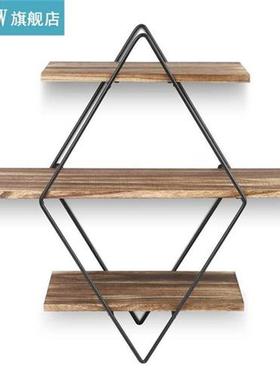 Rustic Wood Wall Shelves Vintage Style Floating Shelves Blac
