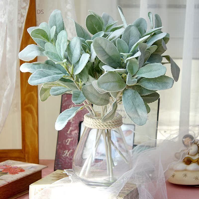 High Quality Tufted Leaf silk Artificial Leaves decoration p