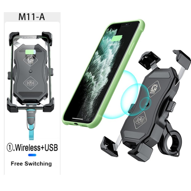 motorcycle handlebar mobile phone holder wireless charger US