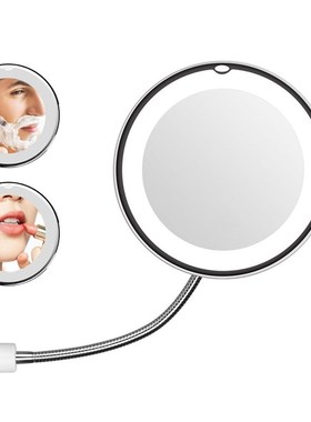 360 Degree Flexible Makeup Mirror 10X Magnifying Glass Vanit