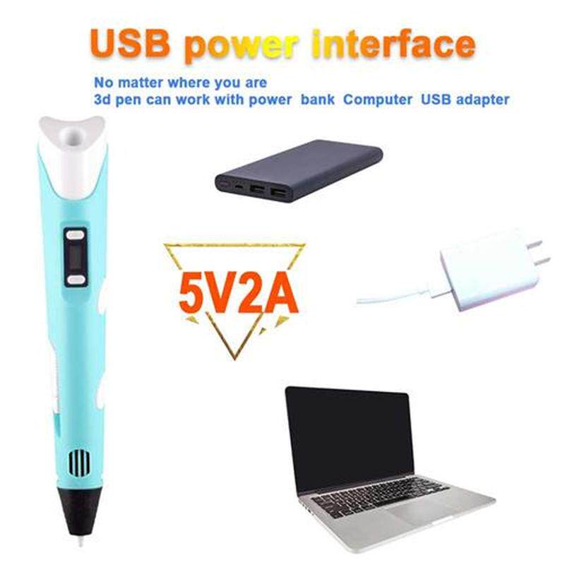 HooMore 3D Pen PLA Filament 1.75mm 3D Printing Pen  Pens