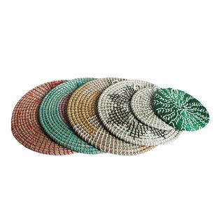 Boho Woven Wall Basket Decor Seagrass Decorative Tray