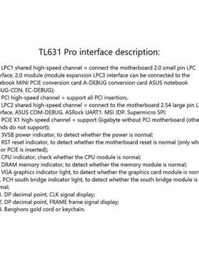 TL61 Pro Multifunction Desktop Laptop LPC-DEBUG Post Card P