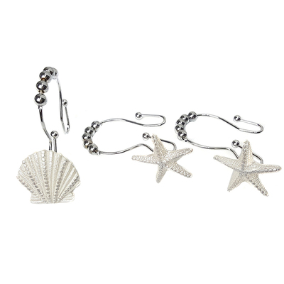 12pcs Elegant Hanger Rustproof Modern Shower Curtain Hook