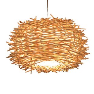 30CM LED Hand-Woven Rattan Lampshade Personalized Chandelier