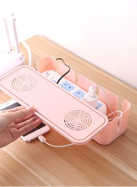 Socket Storage Box Cable Extension Cord Wire Organizer Desk