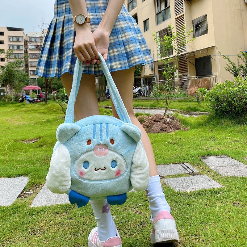 29cm Cute Dog Plush Bag Super Soft Lolita Handbags for Wint