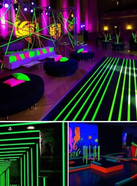 6pcs/Set Fluorescent Tape UV Reactive Glow In The Dark Tape