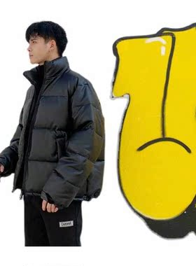 Hybskr Thicken Solid Color Mens Parkas Oversized Warm Winter