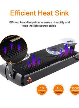 12V 16 Bead LED Car Light Police Strobe Light Emergency Suct