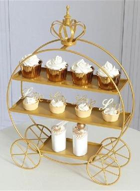 White Gold Donuts Display Pumpkin Type Stands for Christmas