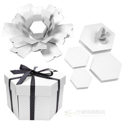 Creative Explosion Box Hexagonal DIY Photo Album Scrapbooki