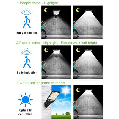 Outdoor Solar Lights Led Street Light PIR Motion Sensor with