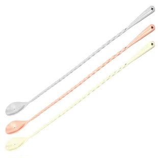 Metal straws Mixing Spoon Stainless Steel Long Handle Cockta