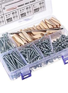 482Pcs 25-64mm Self Tapping Pocket Hole Screw Project Kit SQ