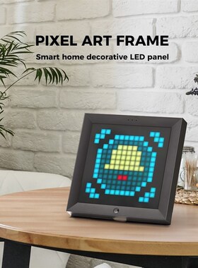 Pixoo digital photo frame smart alarm clock with pixel art p