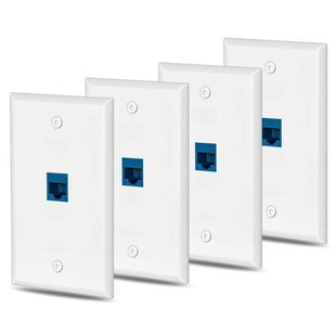 Femal Ethernet Network RJ45 Port Outlet Plate Wall Cat6