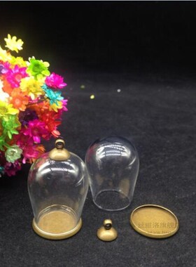 100set/lot 30*18mm Cloche oval shaped arch wishing bottle ja