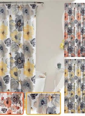Floral Flower Shower Curtain Waterproof Shower Curtain