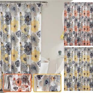 Floral Flower Shower Curtain Waterproof Shower Curtain