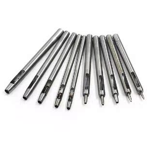 10pcs Belt Hole Puncher Steel Leather Punching Tool Set For
