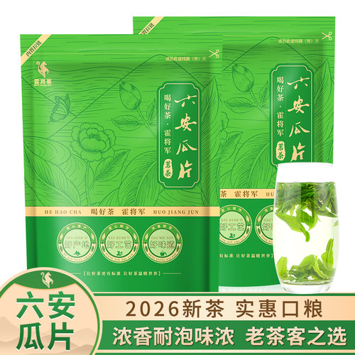 霍将军六安瓜片浓香耐泡500g袋装