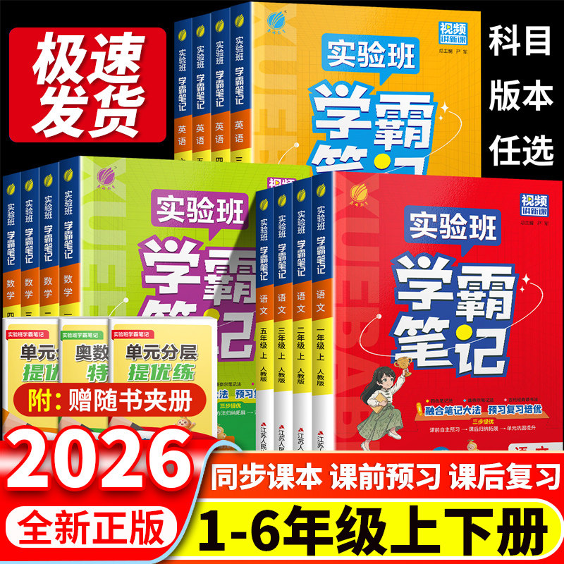 春雨实验班小学学霸笔记语数英图片