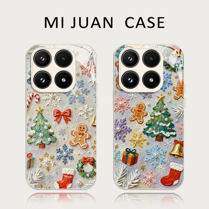 圣诞姜饼人手机壳适用小米17promax高级感15氛围14ultra/13pro/12/11红米k90/70E/60/50/40s/note10/turbo4/3