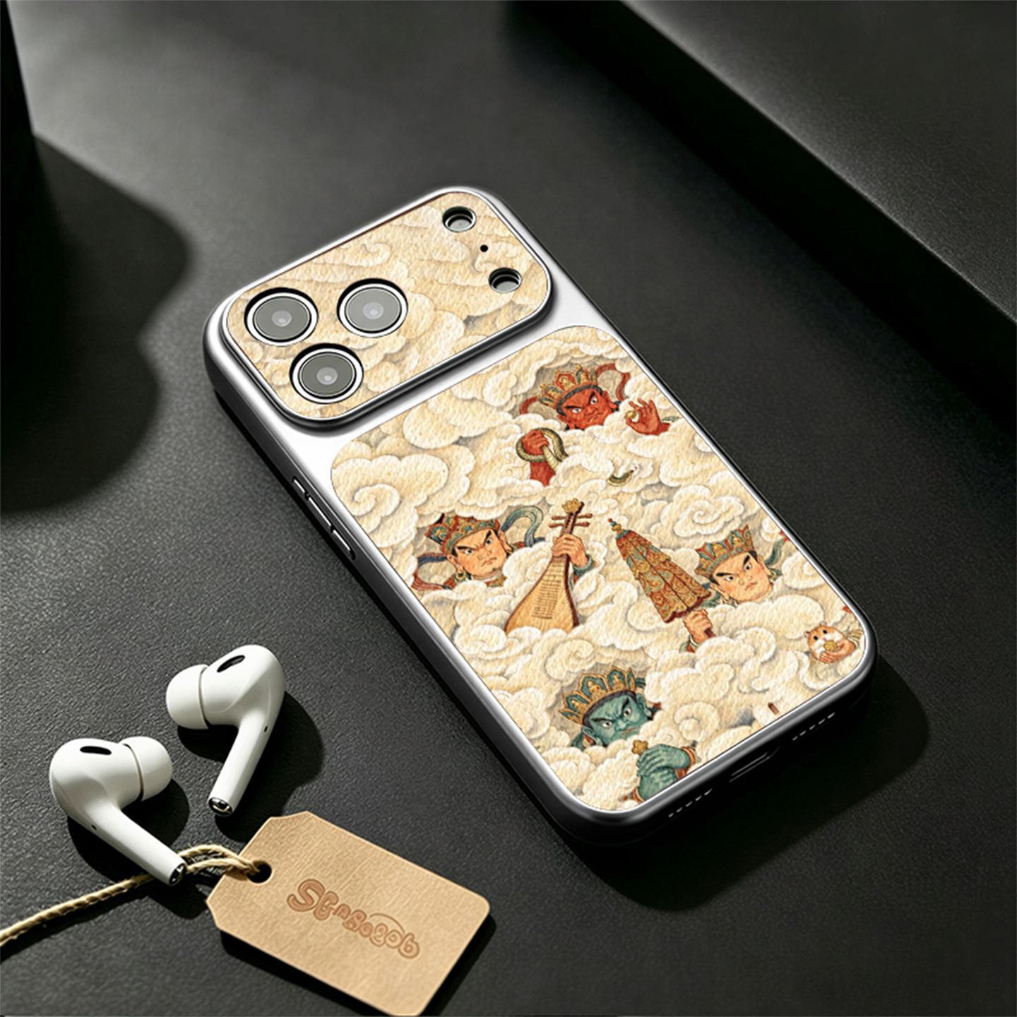 适用苹果18promax手机壳17pro祥云四大天王iphone16pm国潮15中国风14plus新中式13男生12秒变11大视窗air全包