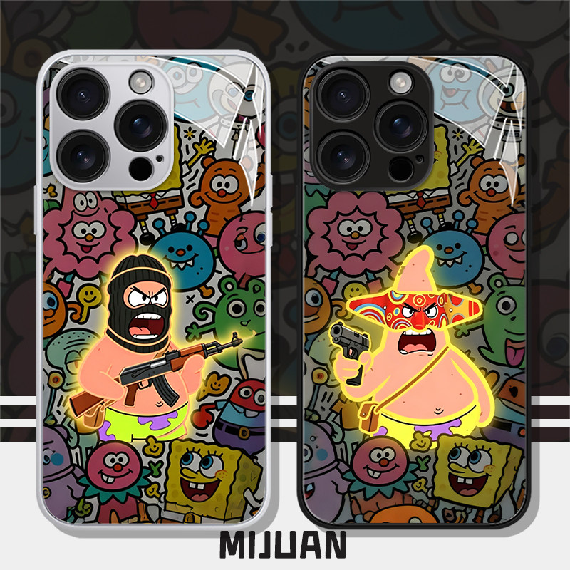 阿祖派大星适用苹果17手机壳16promax阿星iphone15pro趣味14plus抽象13mini恶搞12海绵宝宝11男8p套7/xs/xr/x