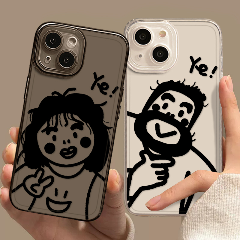 抽象情侣趣味搞怪创意手机壳适用