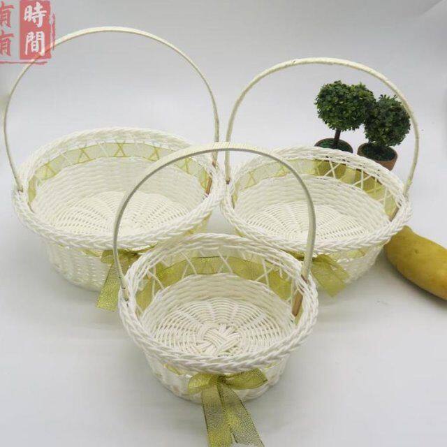 婚庆用品婚礼结婚花童撒花蓝婚礼撒花小花篮花瓣手提儿童跳舞篮子