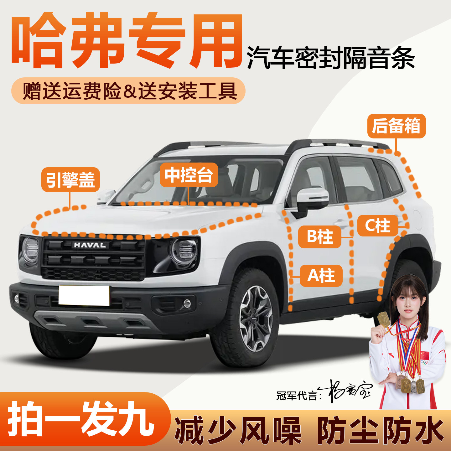 哈弗全系汽车门缝隙隔音密封胶条