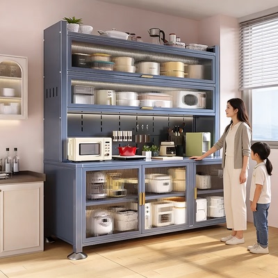 厨房置物架餐边储物柜落地多层烤箱微波炉锅电器多功能收纳橱柜子
