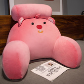 儿童床头靠垫公主粉ins风护腰护颈靠枕多巴胺送礼物女生海狸loopy