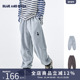 运动裤 蓝汽水2026年春季 中大男童休闲束脚卫裤 宽松版 新款 亲子装