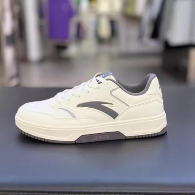 安踏百川板鞋男鞋经典黑