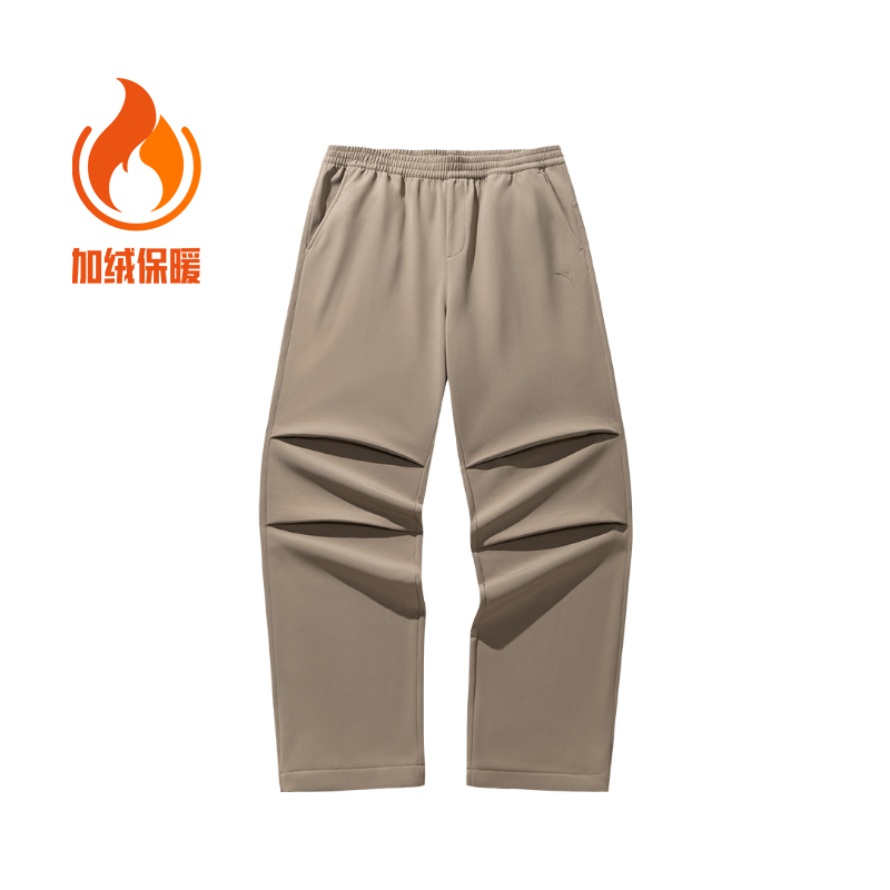 安踏山壳裤丨防泼水运动长裤女库加绒户外软壳裤登山裤162546504N