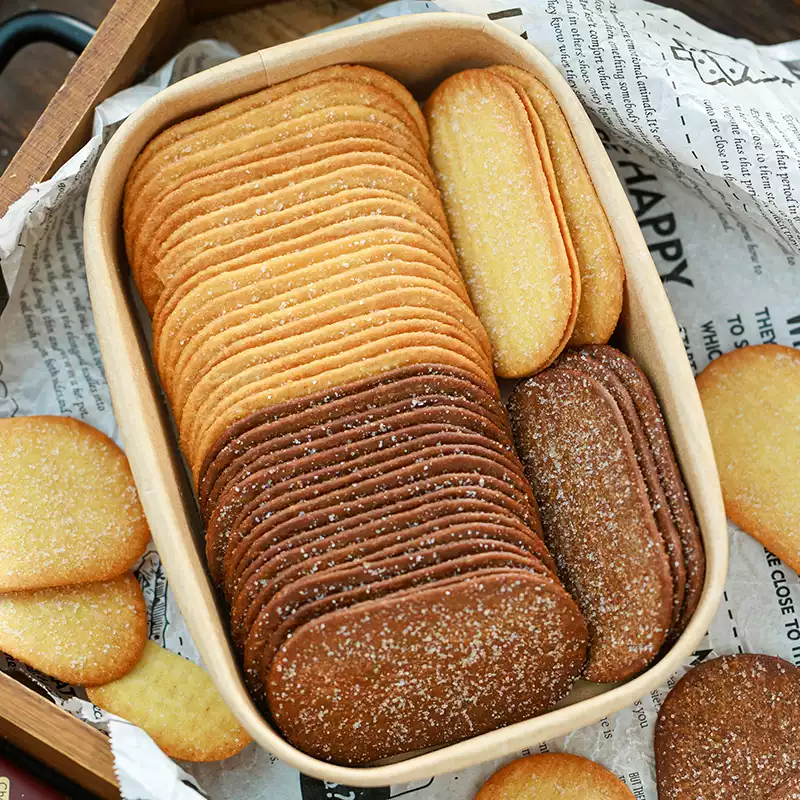 椰奶味薄脆饼干巧克力味单独小包装老式薄饼解馋零食小吃休闲食品