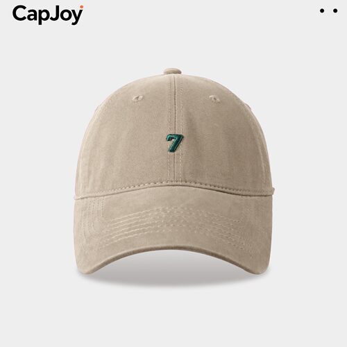 CapJoy刺绣7数字弯檐棒球帽